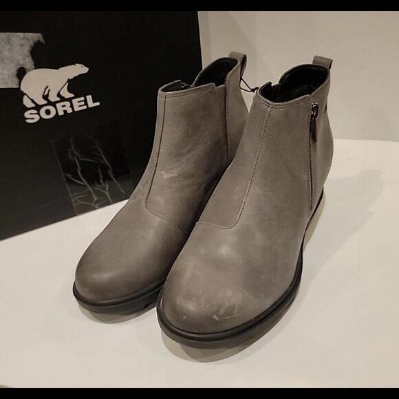 Woman's Boots SOREL Evie™ II Zip Quarry, Grill Color Waterproof Size 9 - Picture 3 of 15